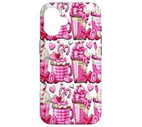 Carcasa para iPhone 16 Valentine Latte Mugs For Mom Valentines Accessories Pink