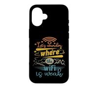 Carcasa para iPhone 16 Vamos a preguntarnos dónde el WiFi es débil Senderismo Camping Mont