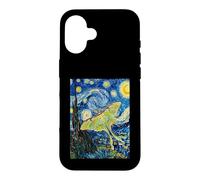 Carcasa para iPhone 16 Van Gogh Noche Estrellada Luna Polilla Pintura Arte