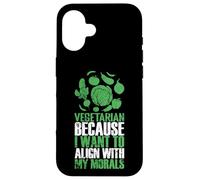 Carcasa para iPhone 16 Vegetariano Alinear con Mi Moral Estilo De Vida Verde