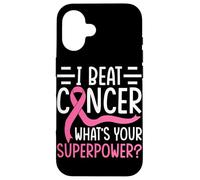 Carcasa para iPhone 16 Vencí al cáncer ¿Cuál es tu Superpoder?