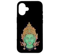 Carcasa para iPhone 16 Verde Tara Vajrayana Budismo Tibetano Diosa Budista