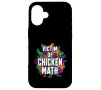 Carcasa para iPhone 16 Victim of Chicken Math Funny Backyard Poultry Farmer