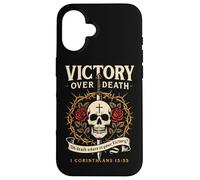 Carcasa para iPhone 16 Victoria sobre la Muerte 1 Corintios 15:55 Oscuro Christian Gothic