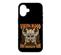 Carcasa para iPhone 16 Viking Blood Runs Through my Veins Norse Nordic Mythology