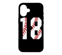 Carcasa para iPhone 16 Vintage Baseball Mom #18 Jersey Jugador de Béisbol Número 18