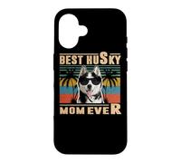 Carcasa para iPhone 16 Vintage Best Dog Mom Ever Siberian Husky For Mothers Day