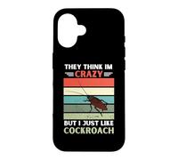 Carcasa para iPhone 16 Vintage Ellos piensan Que Estoy Loco Pero me Gusta el Amante de Las cucarachas