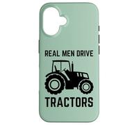 Carcasa para iPhone 16 Vintage Funny Saying Real Drive Tractor Men Driver