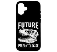 Carcasa para iPhone 16 Vintage Futuro Paleontólogo T Rex Cráneo Dinosaurio Fósil