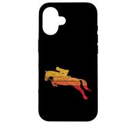 Carcasa para iPhone 16 Vintage Horse Rider Girl 80s Hunter Jumper
