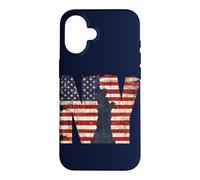 Carcasa para iPhone 16 Vintage New York City with USA Flag tee Shirt, New York City