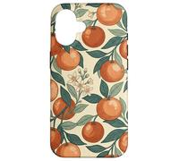 Carcasa para iPhone 16 Vintage Orange Fruit and Blossom Botanical Pattern