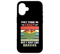 Carcasa para iPhone 16 Vintage Piensan Que Estoy Loco Pero Me Gusta Bravas Lover