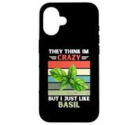 Carcasa para iPhone 16 Vintage Piensan Que Estoy Loco Pero me Gusta el Amante de la albahaca