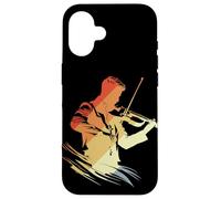 Carcasa para iPhone 16 Violin Boy Graphic Retro Style Bluegrass Music