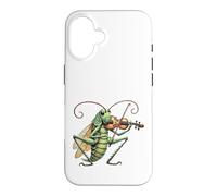 Carcasa para iPhone 16 Violinista Saltamontes músico Regalo para Hombres, Mujeres y niños