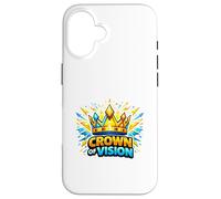 Carcasa para iPhone 16 Visión Liderazgo Ambición Corona Motivación Diseño Gráfico