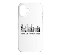 Carcasa para iPhone 16 Vive La Resistance Protest Sign,Resist Cat Paw Womens Rights