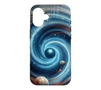 Carcasa para iPhone 16 Vórtice cósmico con Portal Agujero de Gusano Negro y Agujero Blanco