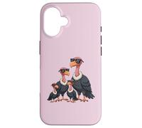 Carcasa para iPhone 16 Vulture Family Sunglasses Graphic Cool Bird Lover Vultures