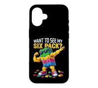 Carcasa para iPhone 16 Want To See MY Six Pack Funny Blocks Bricks Master Builder