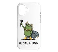 Carcasa para iPhone 16 We Sing At Dawn Frog Funny Frog Meme Cantante Vocalista