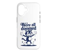 Carcasa para iPhone 16 We're All Doomed Retro Cat - Divertido Regalo de Humor sarcástico