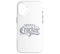 Carcasa para iPhone 16 What's Cracking Funny tee Gothic Old English Graffiti Style