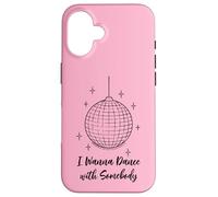 Carcasa para iPhone 16 Whitney Houston Quiero Bailar con Alguien Disco Ball