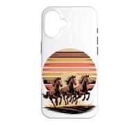 Carcasa para iPhone 16 Wild Horses Running Free Equestrian Horse Lover