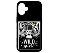 Carcasa para iPhone 16 Wild Spirit Tiger Quotes Summer Illustration Graphic Design