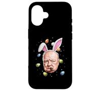Carcasa para iPhone 16 Winston Churchill - Huevos de Conejo británicos con Orejas de Conejo