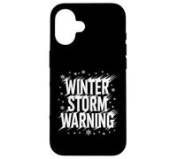 Carcasa para iPhone 16 Winter Storm Warning Alerta de meteorólogo meteorológico -