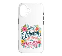 Carcasa para iPhone 16 with Jehovah All Things Possible Jehovahs Witnesses Gift