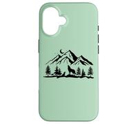 Carcasa para iPhone 16 Wolf Howling Moon Gray Wolf Wolf Puppy Wild Animal