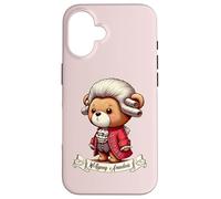 Carcasa para iPhone 16 Wolgang Amadeus Mozart Osito de Peluche música clásica