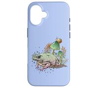Carcasa para iPhone 16 Womens Girls Cottagecore Magical Frog Toad Snail Goblincore