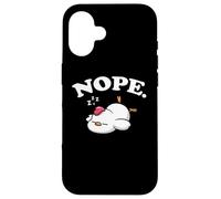 Carcasa para iPhone 16 Womens Kids Boys Funny Hen Kawaii Nope Chicken Lover