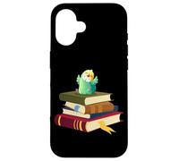Carcasa para iPhone 16 Womens Kids Girls Reading Books Happy Parakeet Lover