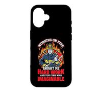 Carcasa para iPhone 16 Working On Fire Fireman Firefighter Funny Firefighters Lover