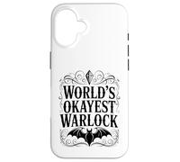 Carcasa para iPhone 16 Worlds Okayest Warlock Humor Fantasía Diseño