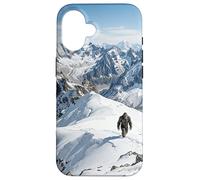 Carcasa para iPhone 16 Yeti Snow Mountain Peak - Gráfico Misterioso de Criatura Oculta