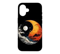 Carcasa para iPhone 16 Ying Yang Energía Meditación Acuarela Tai Chi Día y Noche