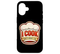 Carcasa para iPhone 16 Yo cocino, eso es lo Que Hago, Chef Vintage, Divertida Cita de Cocina