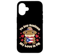 Carcasa para iPhone 16 Yo Soy Boricua Mi Amor es PR Rana Coquí Puerto Rico