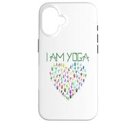 Carcasa para iPhone 16 Yoga T Shirt I Am Yoga Heart Poses Yogi Classes Teacher Gift