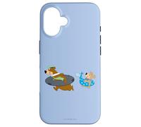 Carcasa para iPhone 16 Yogi Bear Yogi and Boo Boo Going Swimming