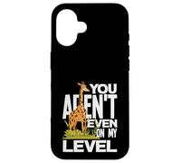 Carcasa para iPhone 16 You Arent Even On My Level Funny Tall Giraffe Juego de Palabras sarcástico