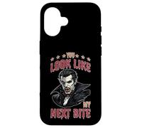Carcasa para iPhone 16 You Look Like My Next Bite Vampire Flirt Party -